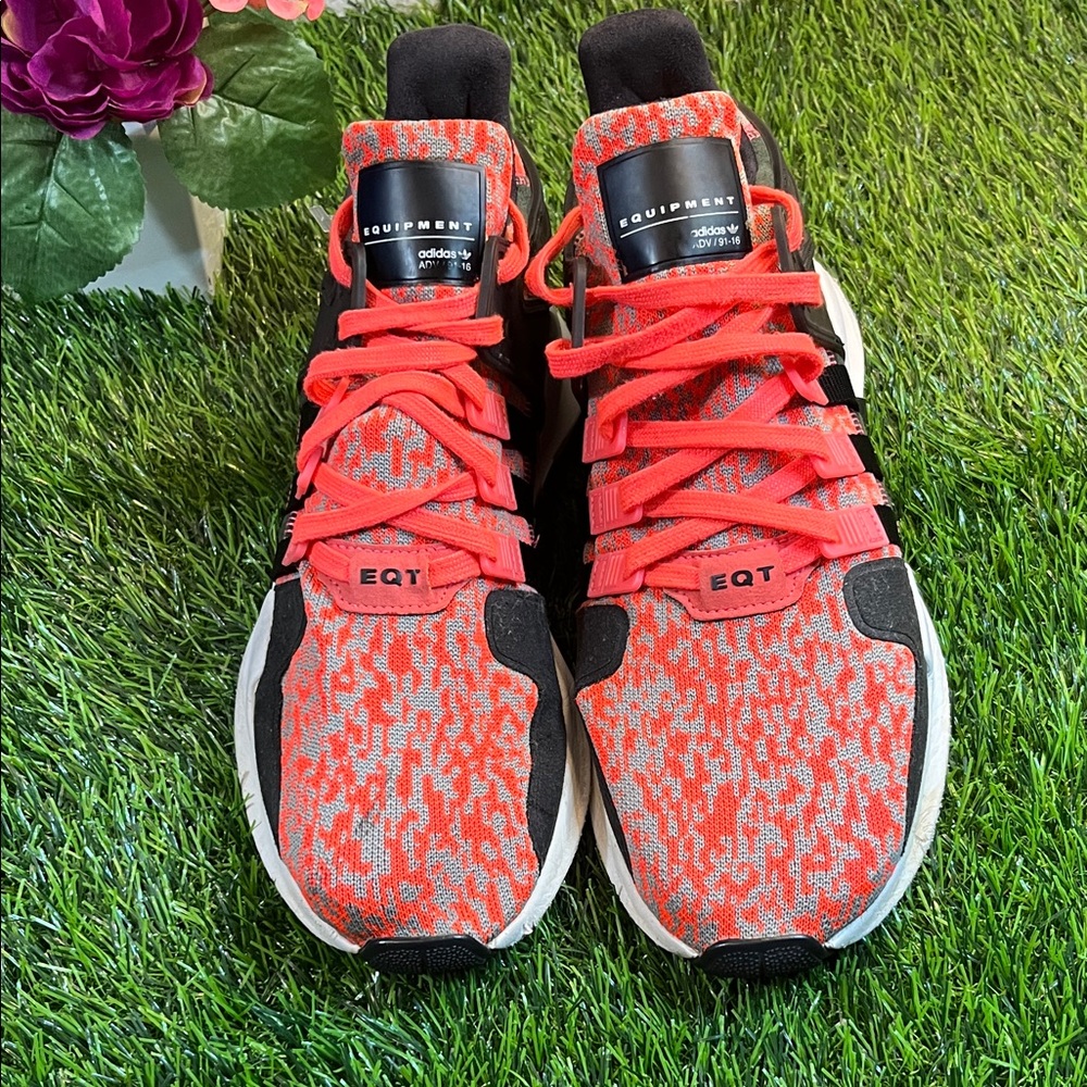 adidas EQT Men’s Coral/Black Knit Sneakers
